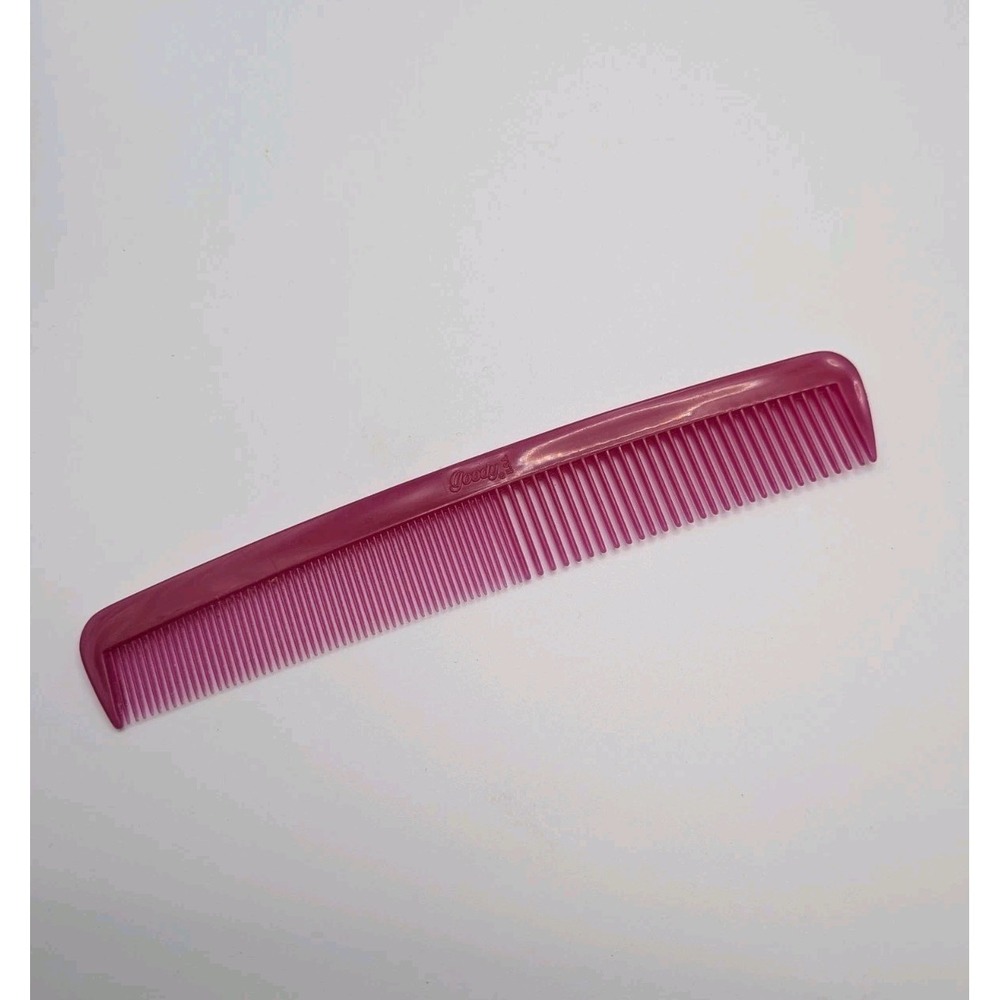 Vintage‎ Goody USA Pink Plastic Comb Jeweltone Hair Tool Retro Style